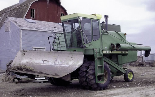 Combine Snowplow Doubles As A Bale Mover